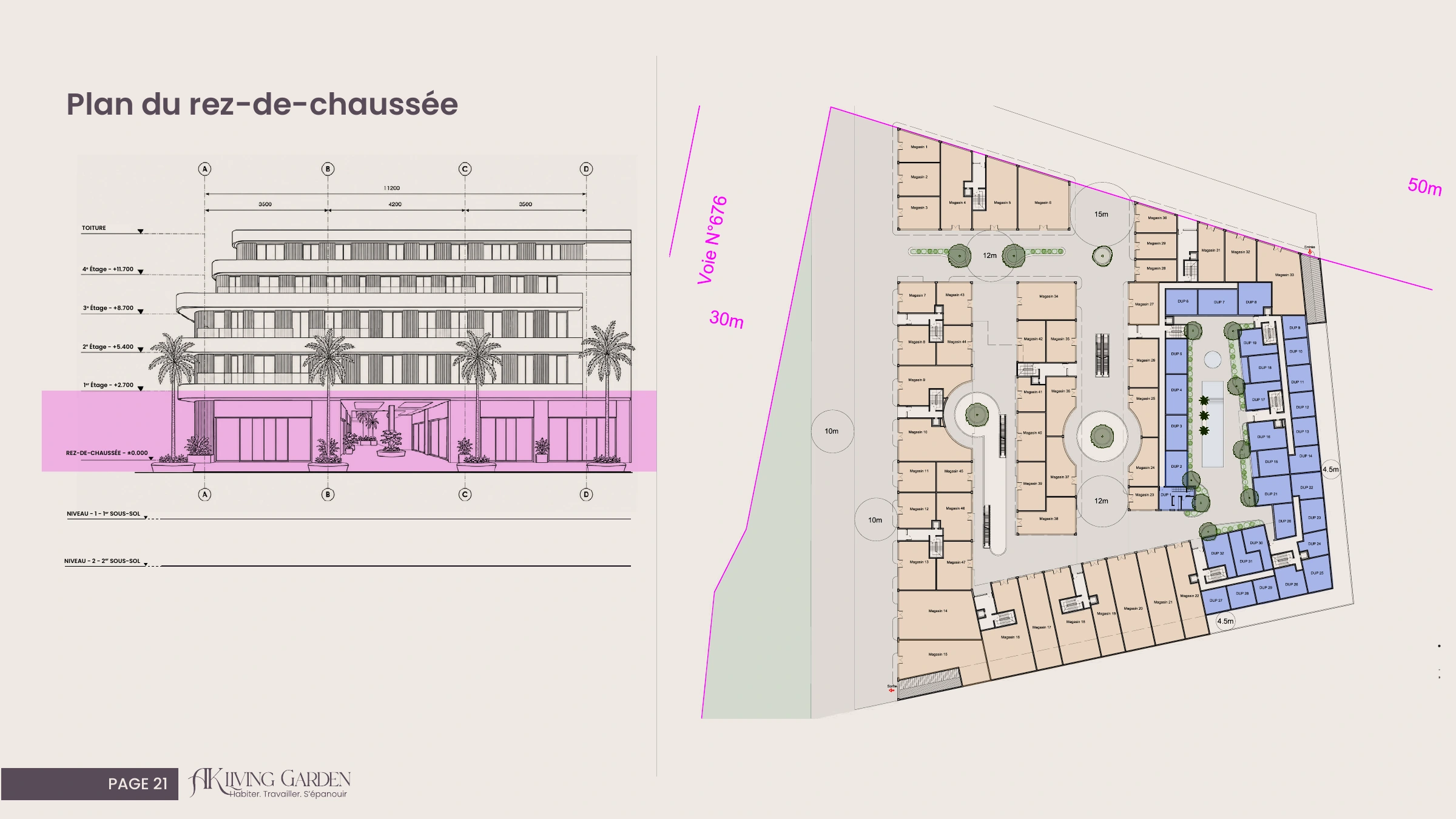 AK Living Garden : plan du rez-de-chaussée