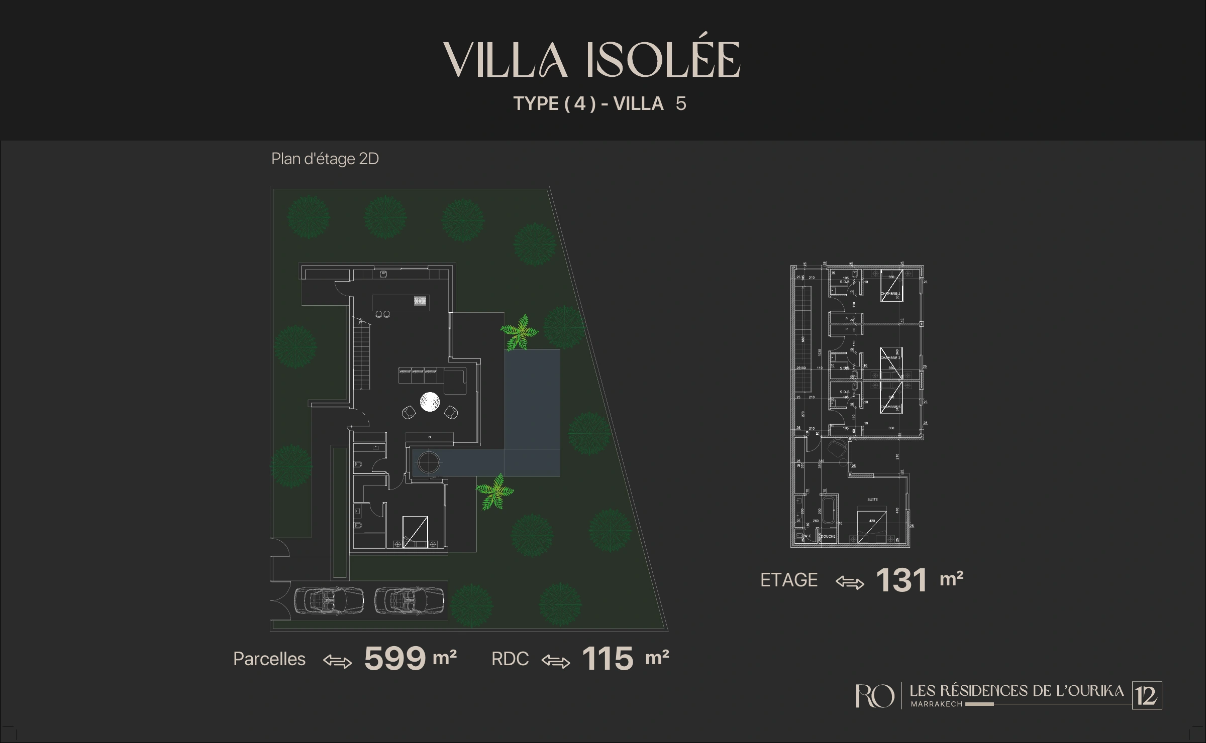 Les Résidences de l’Ourika : type 4 : villa 5